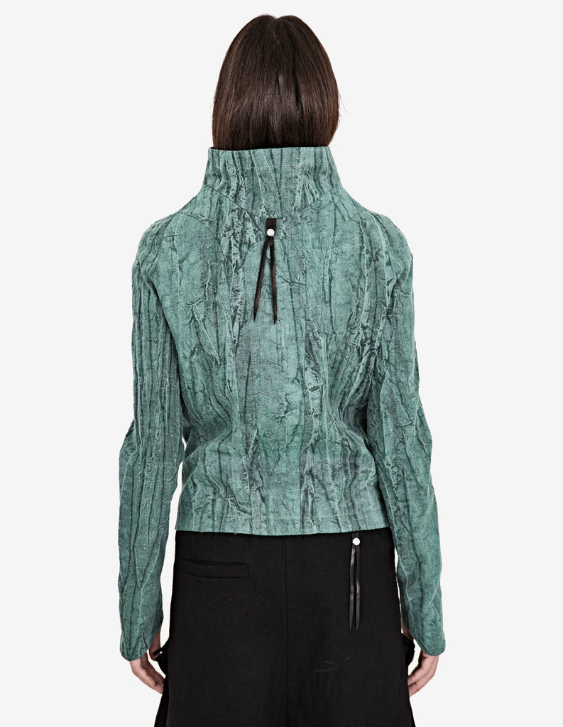 Marble-textured Asymmetric Jacket