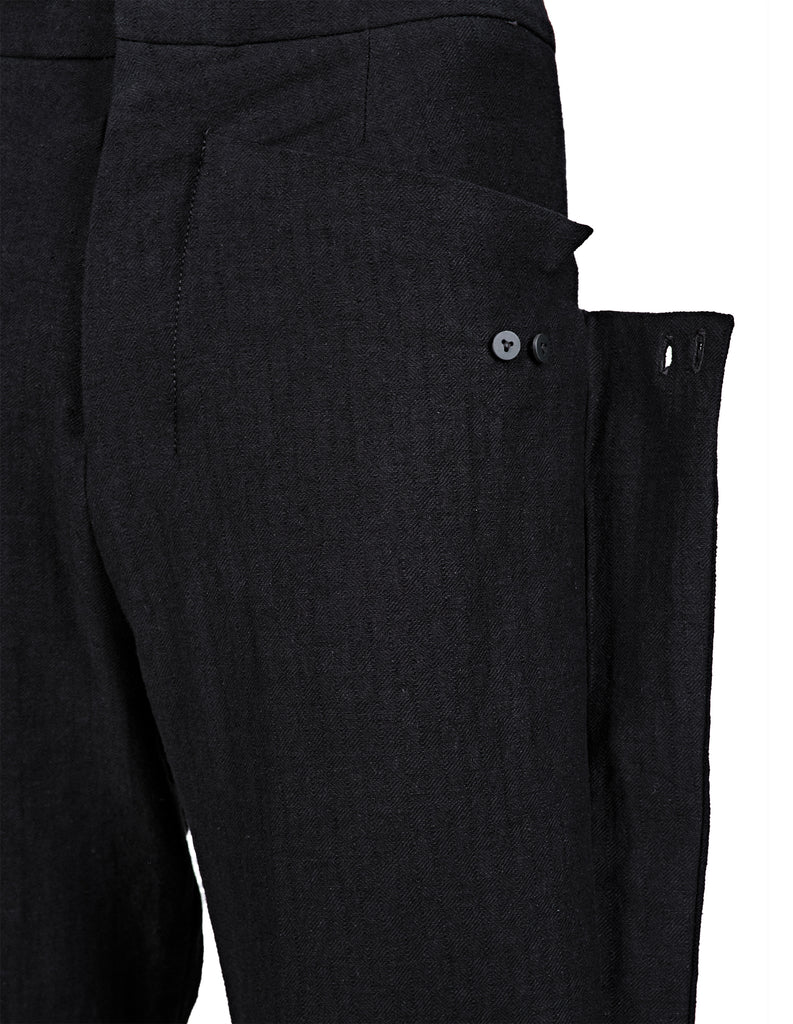 Buttoned Cotton-Blend Pants
