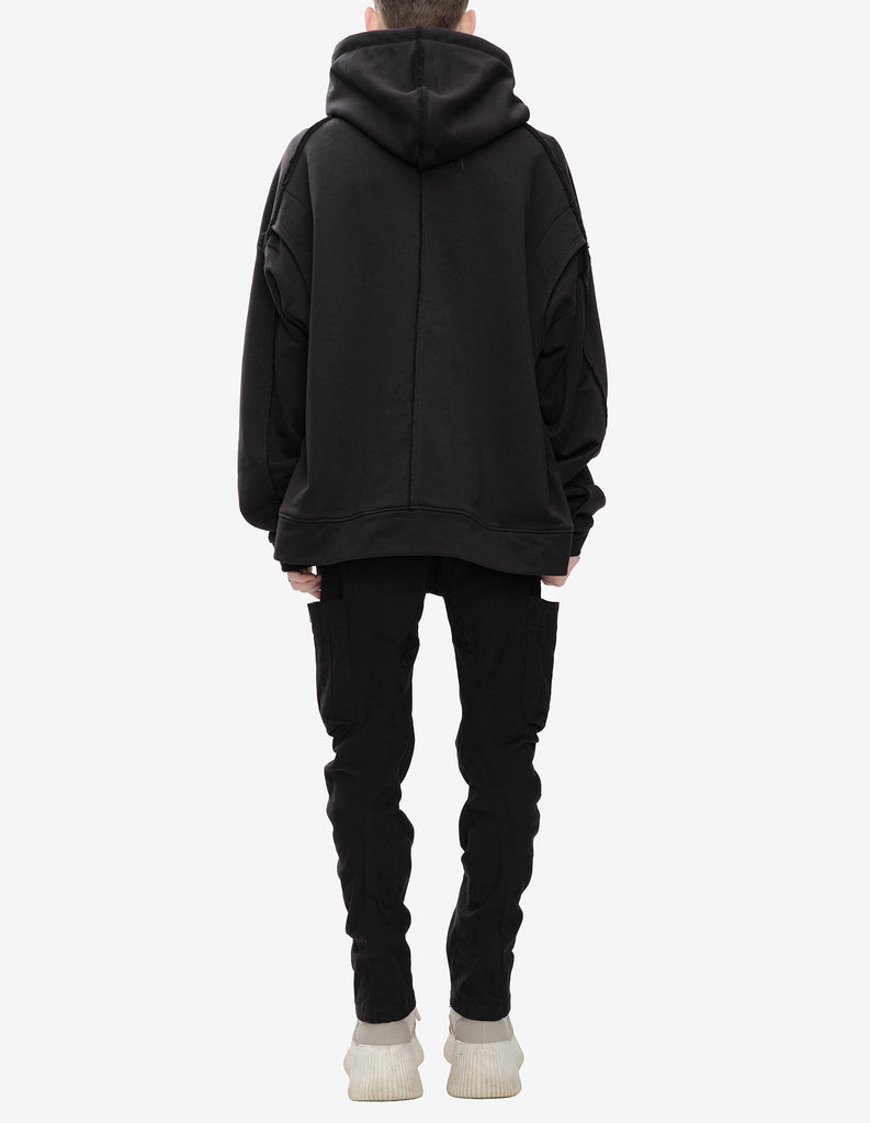Raw-Stitched Oversized Hoodie