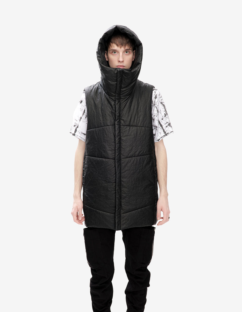 Hooded Zipped Winter Vest