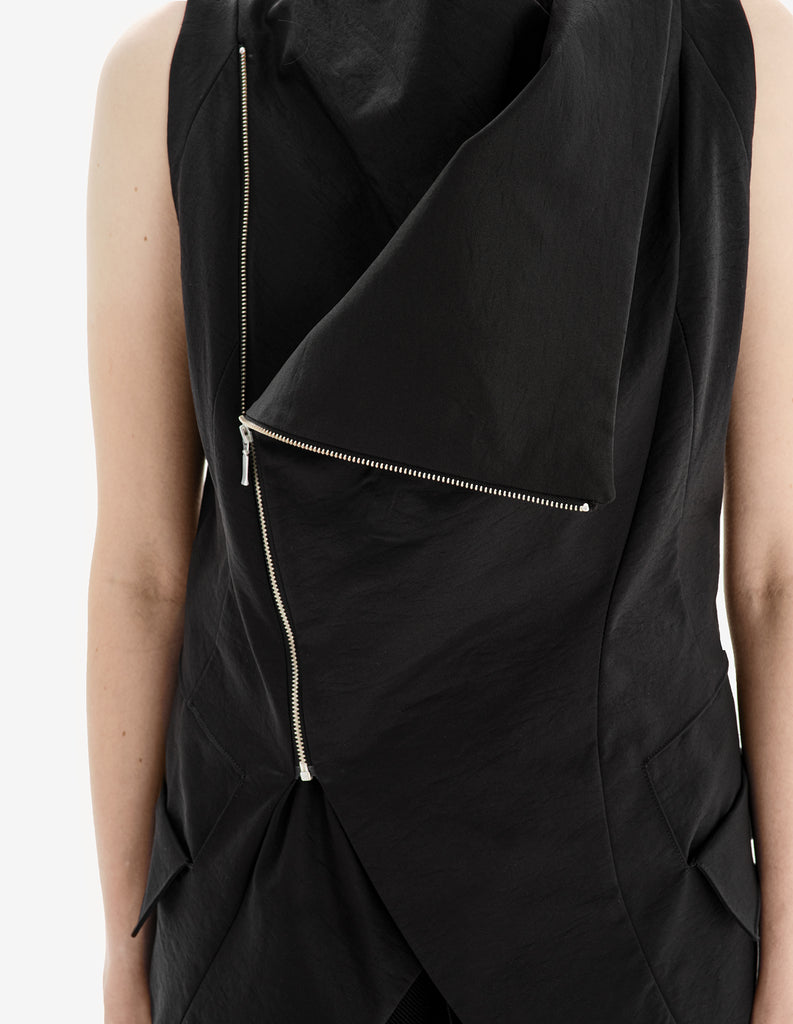 Asymmetric Zipped Vest