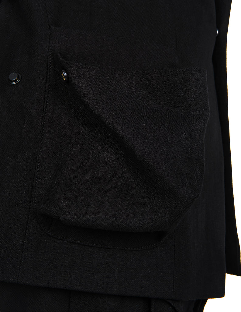 Patch Pocket Linen-Blend Jacket