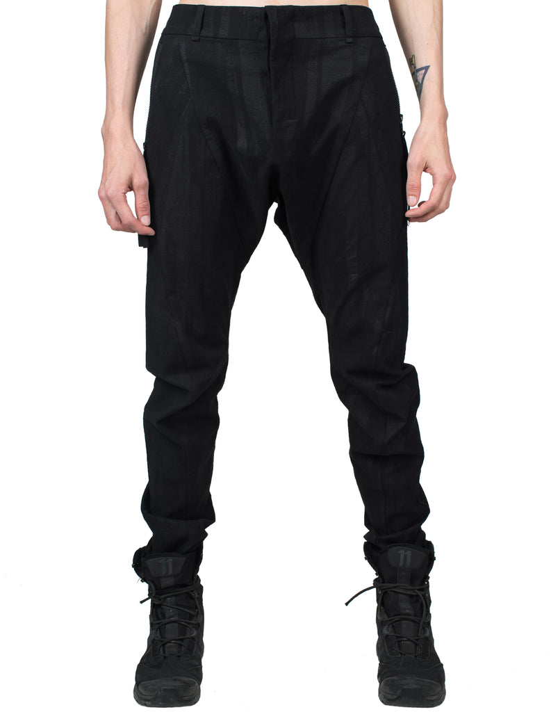 Coated Cotton Stretch Pants