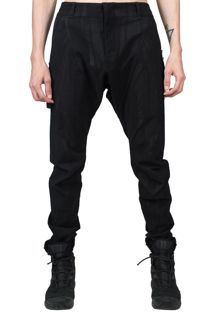 Coated Cotton Stretch Pants