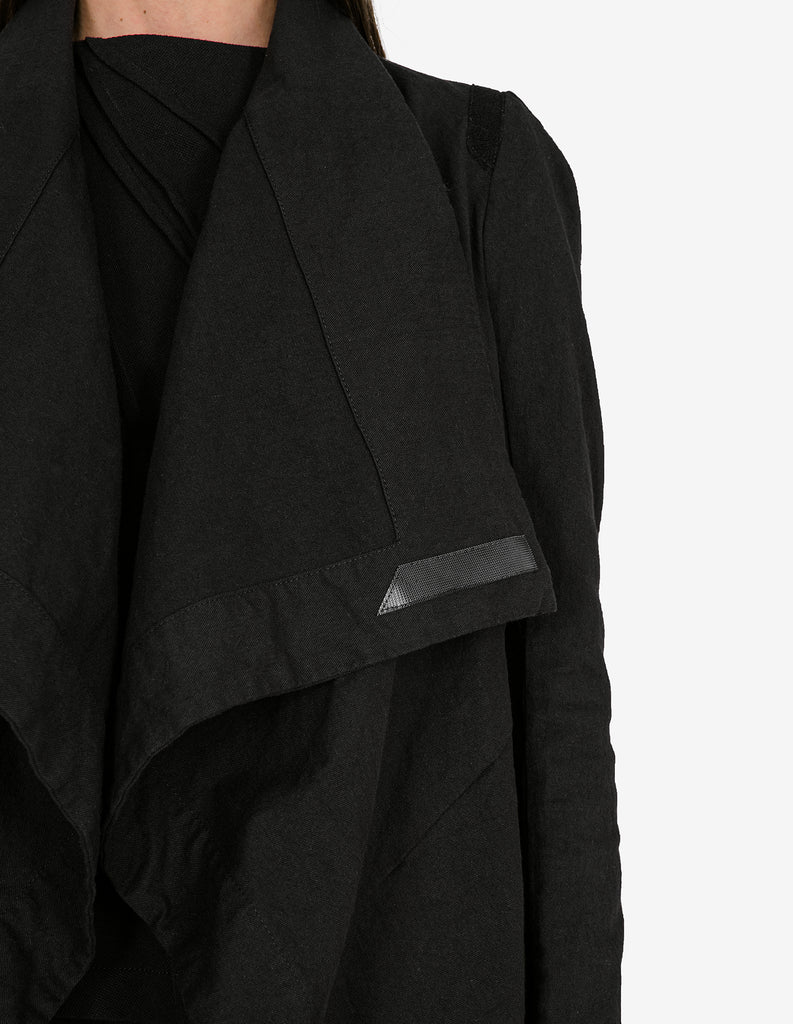 Asymmetric Belted Denim Jacket