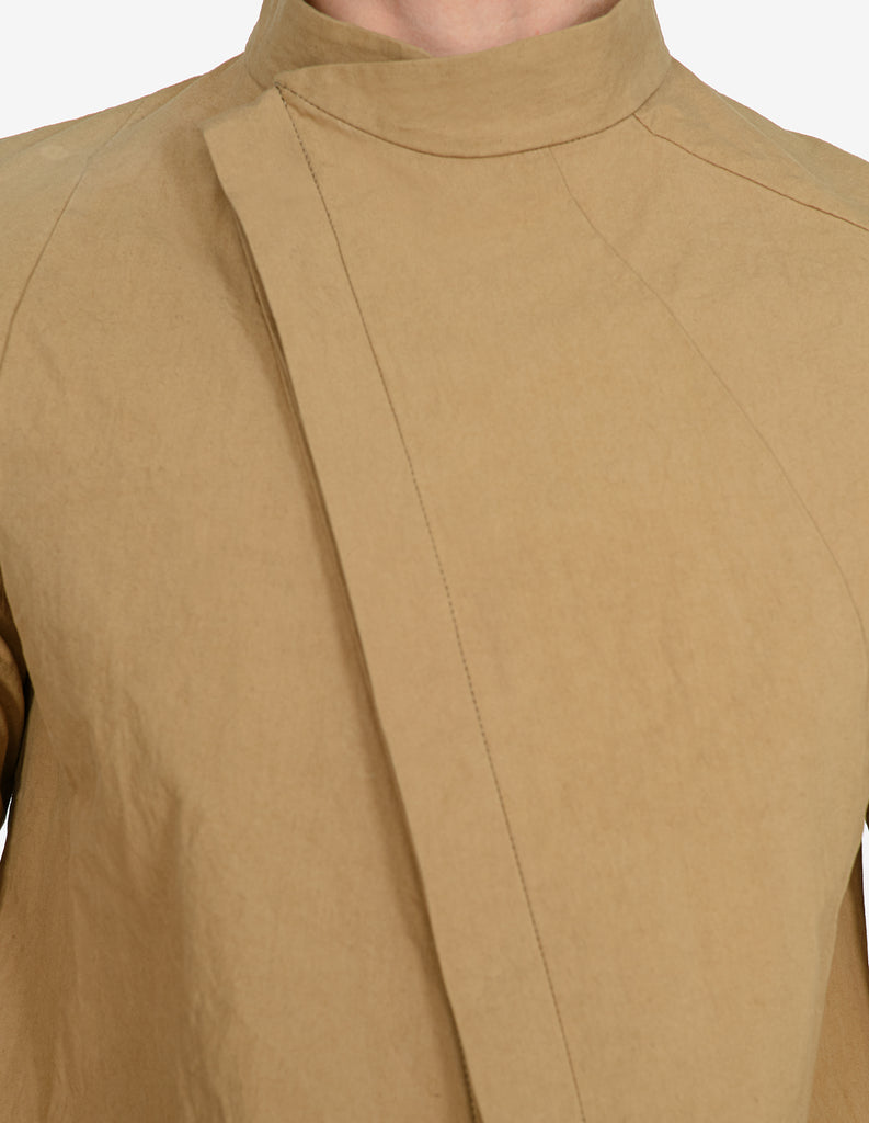Asymmetric Stand-Collar Shirt