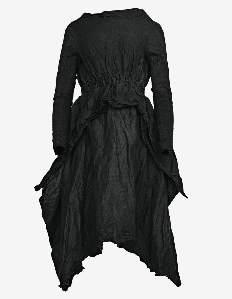 Crinkled-Linen Stretch Dress
