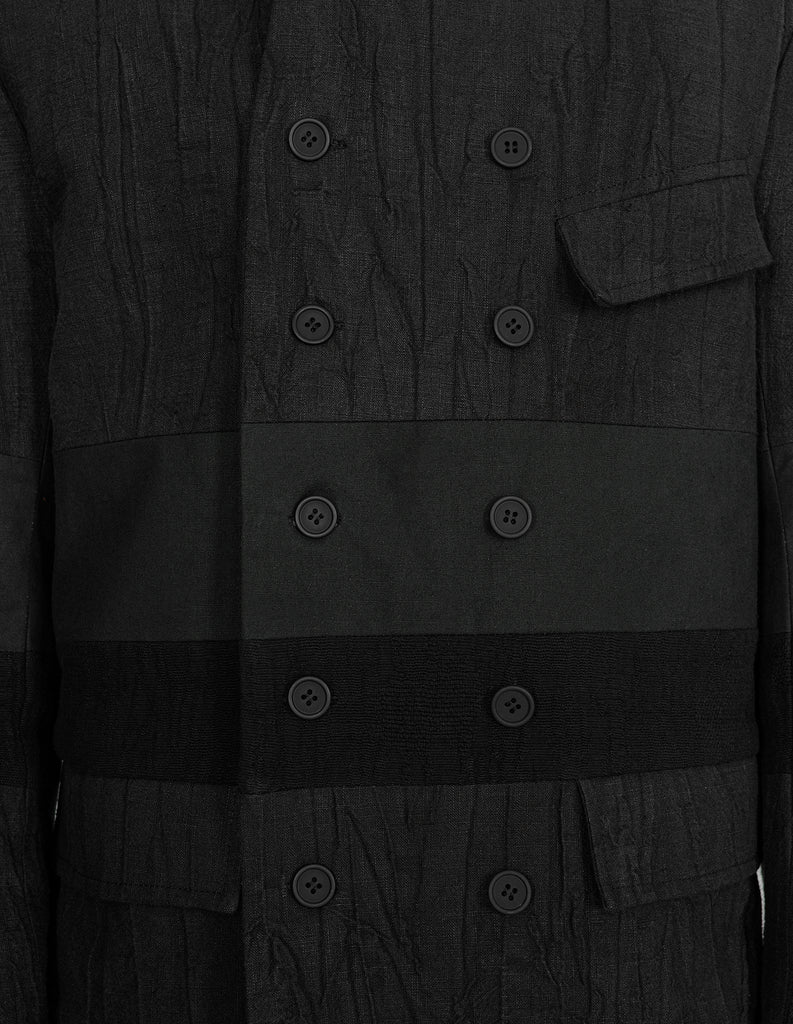 Denim-Panels Linen Coat