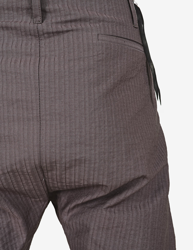 Raw-Cut Striped Pants