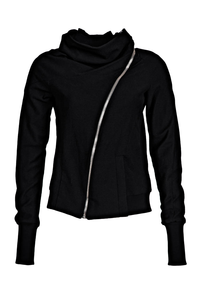 Asymmetrical Zip Cotton Jacket