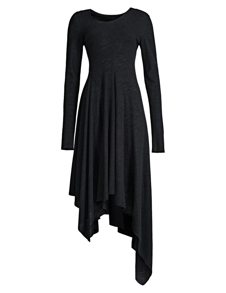 Asymmetric Wool Dress