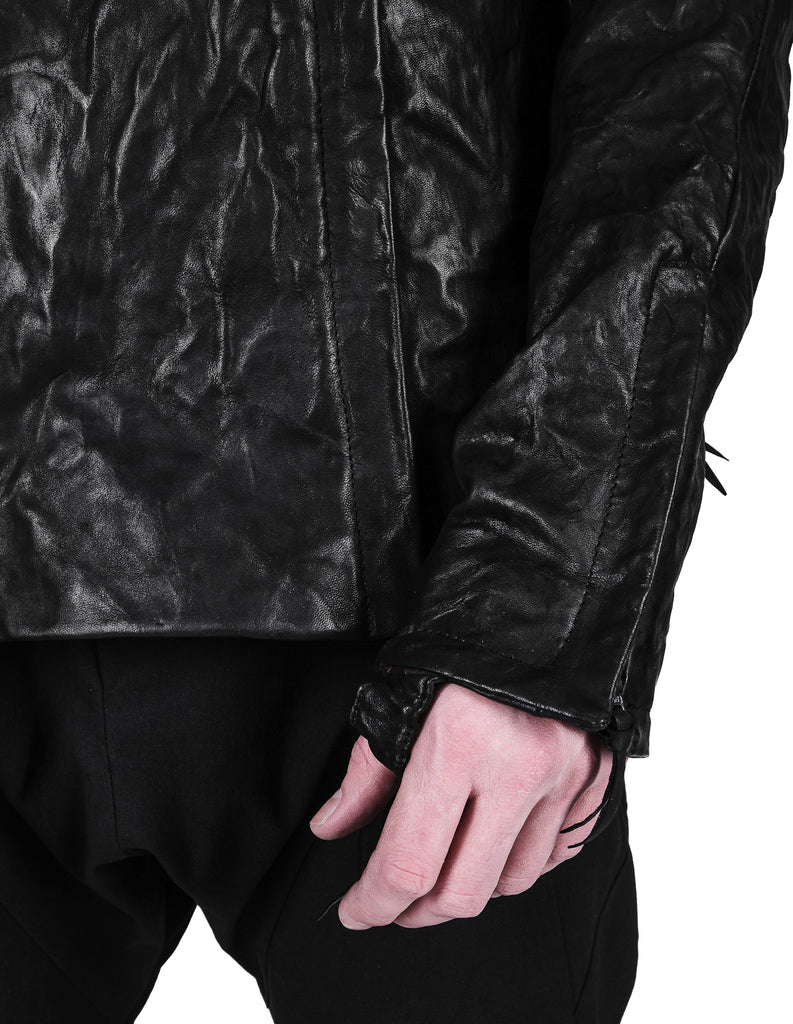 Textured Bondage Leather Jacket