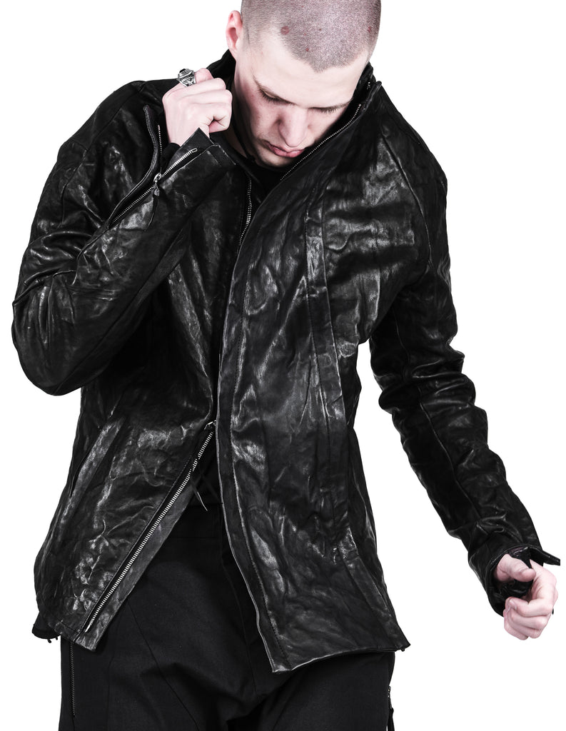 Giorgio Brato crushed-effect Leather Jacket - Farfetch