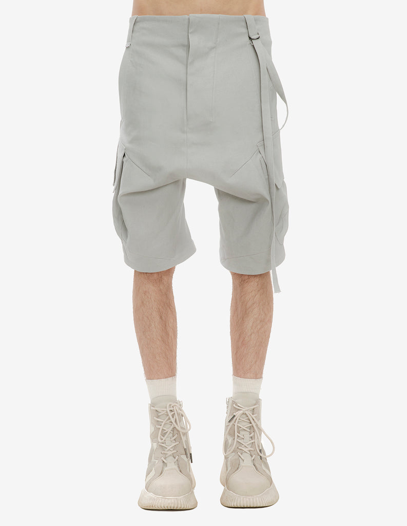 Patch-Pocket Textured Shorts