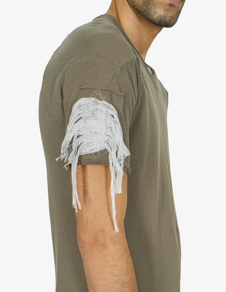 Fringed-Patch T-Shirt