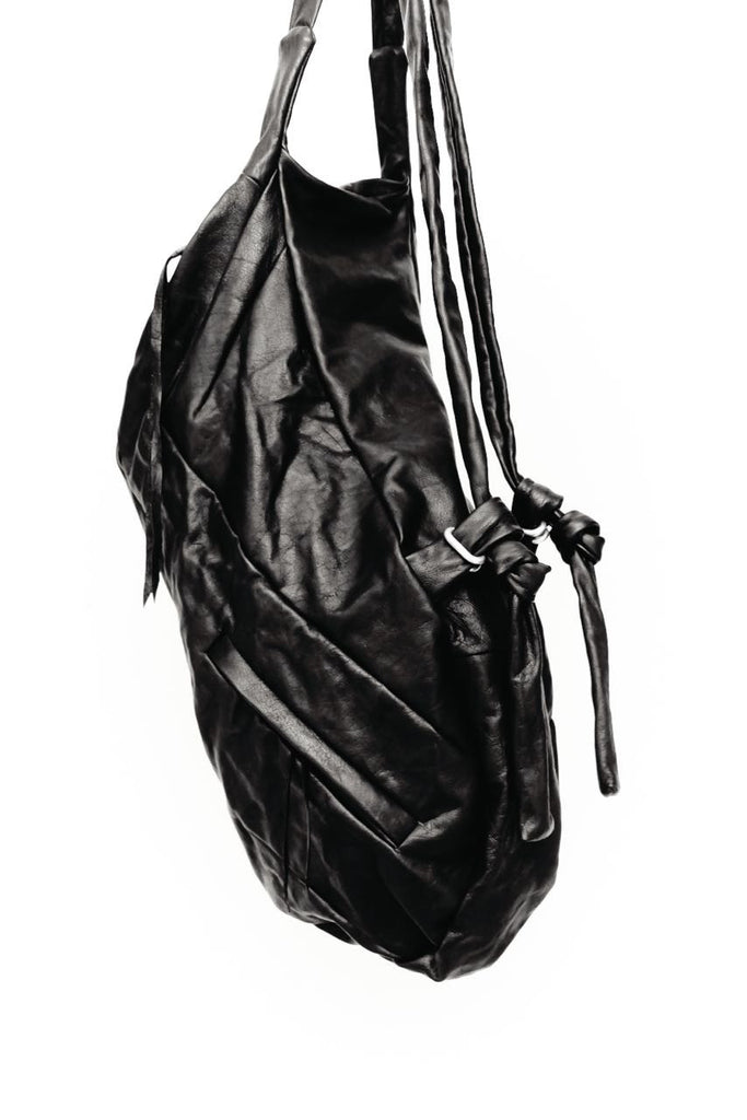 Large Zipped Leather Backpack