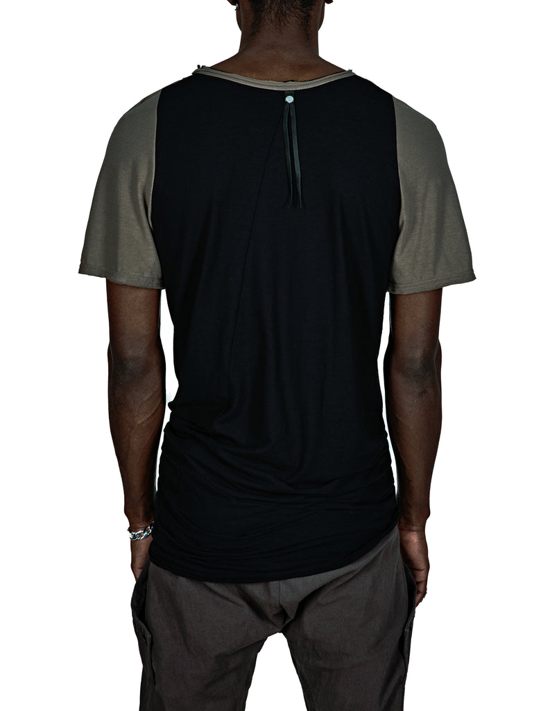 Contrast Tank-Styled T-Shirt