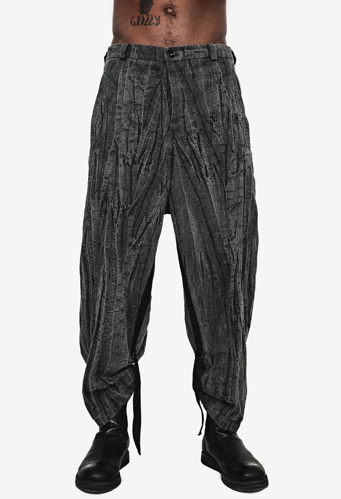 Hand-Dyed Crinkled Pants