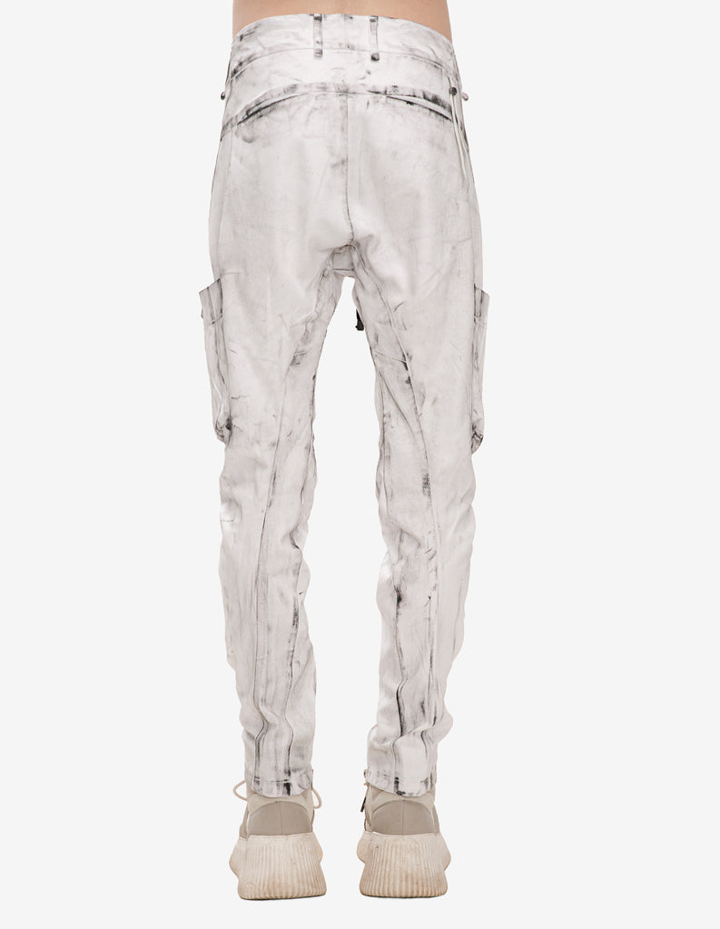 Raw-Painted Denim Pants