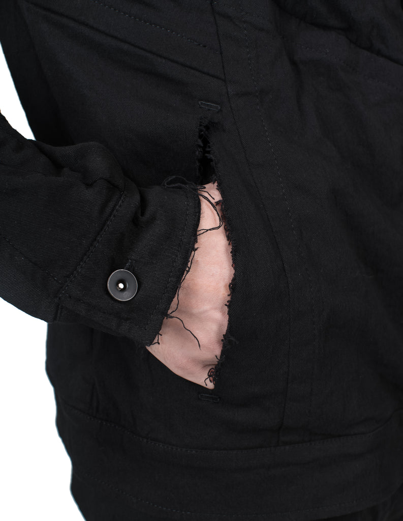 Destroyed Pockets Denim Jacket