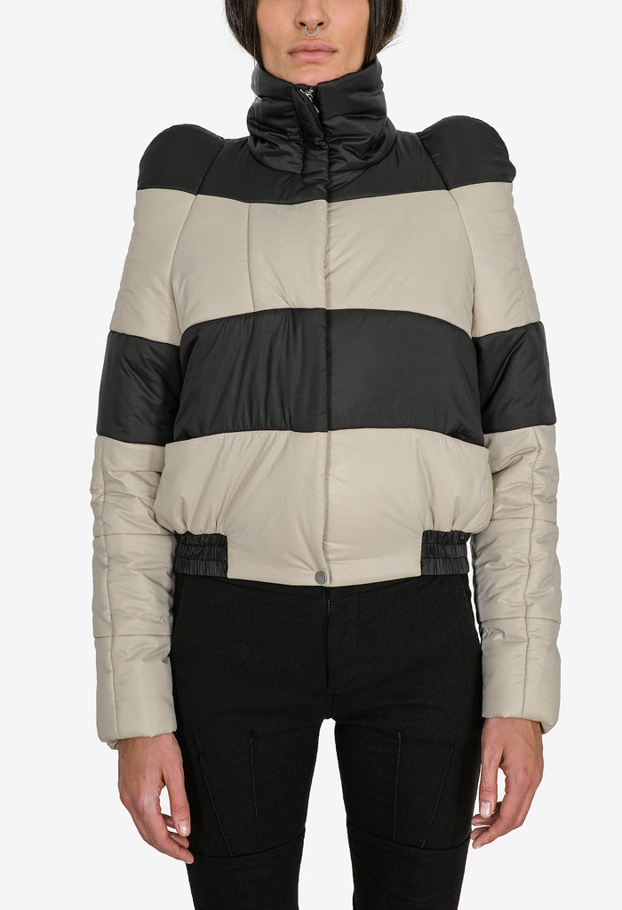 Padded-Shoulders Puffer Jacket